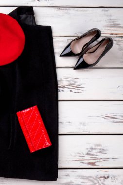 Bayan kış gardırop kadar kapatın.