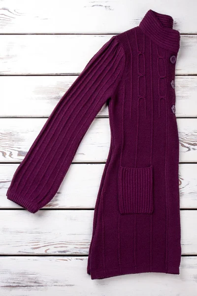 Folded purple woolen coat. — Stock Photo, Image