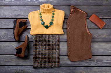 Düz kış Bayan giyim, set koymak.