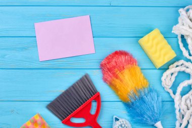 Öğeleri üzerinde ahşap arka plan temizleme.