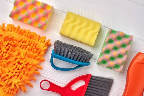 Close up house cleaning items. — Stock Photo, Image