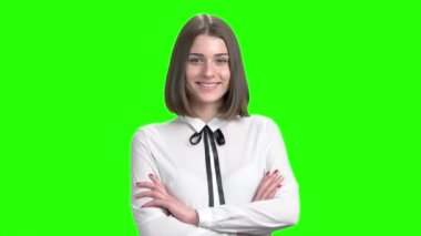 Şirin esmer genç kız flört portresi.