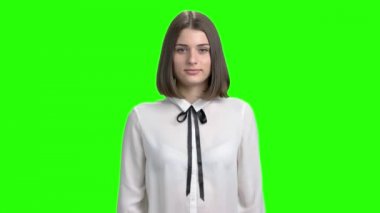 Güzel kız portre Yaşasın gösterir.