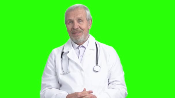 Portrait du médecin principal qui vous parle . — Video