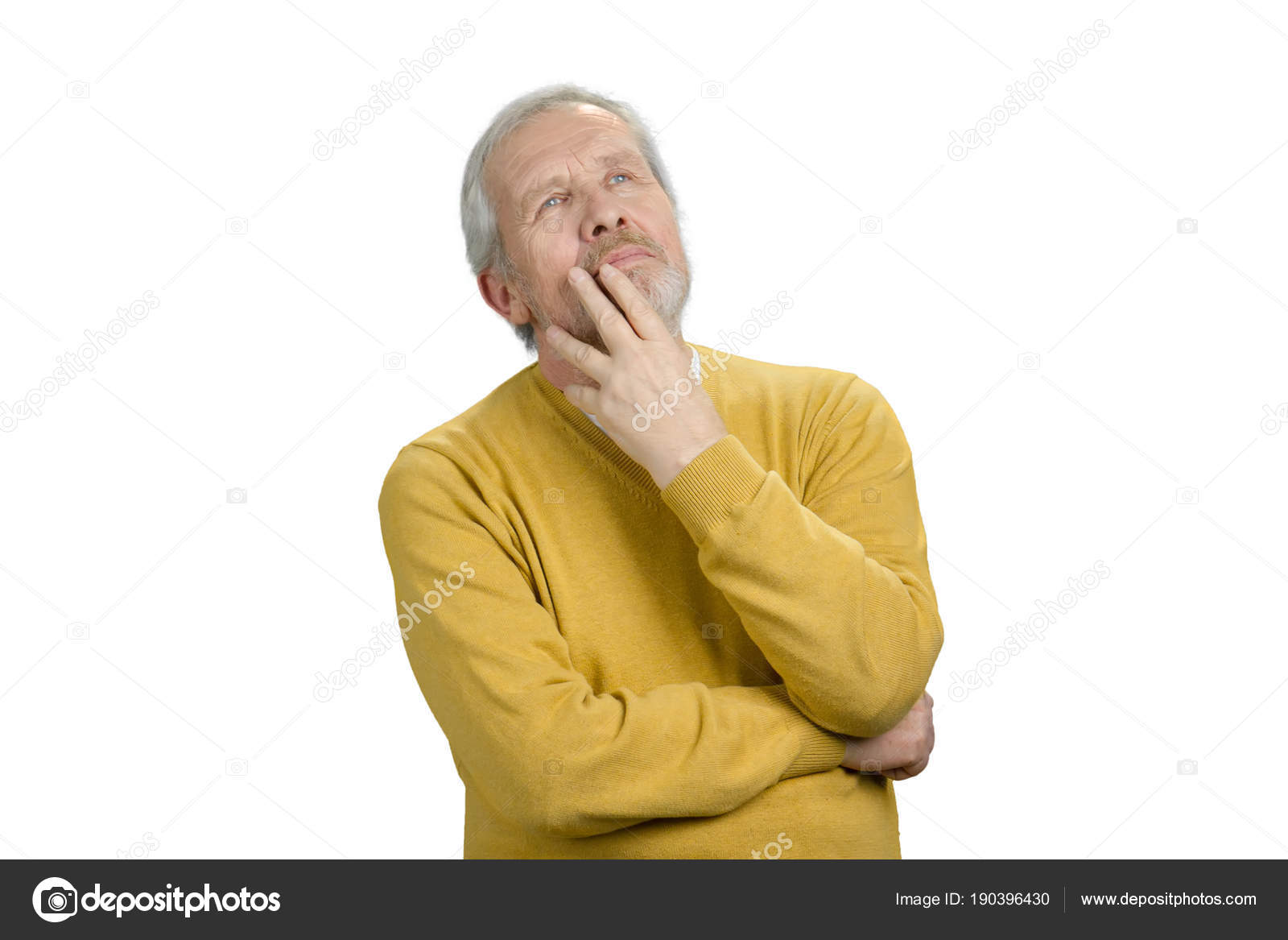 Old Man Thinking Stock Photo C Denisfilm 190396430