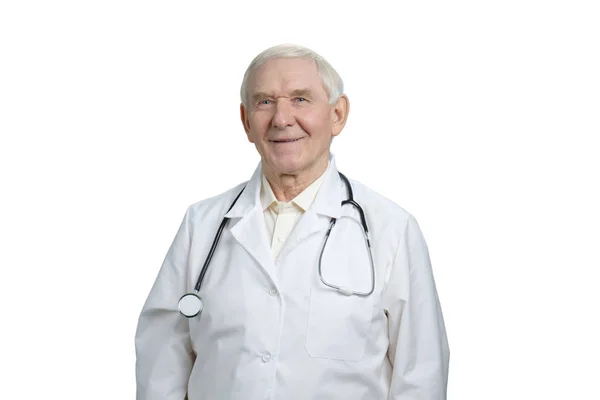 Ritratto di sorridente felice vecchio dottore . — Foto Stock
