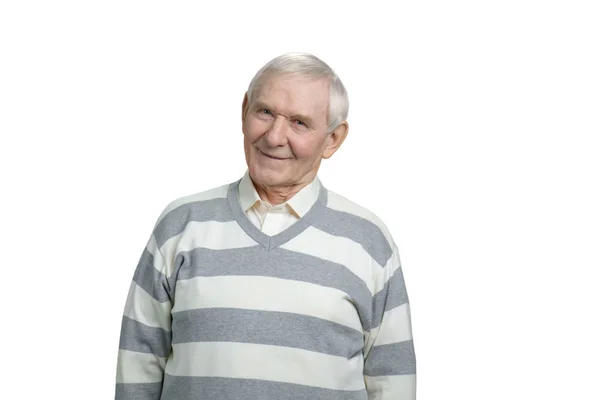 Positiver kaukasischer Senior. — Stockfoto