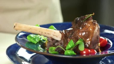 Pişmiş et yakın çekim.