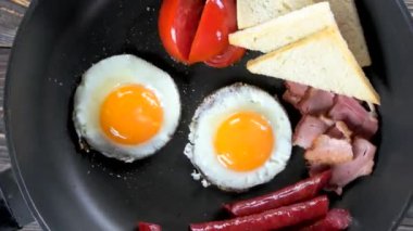 Fried gıda Üstten Görünüm.