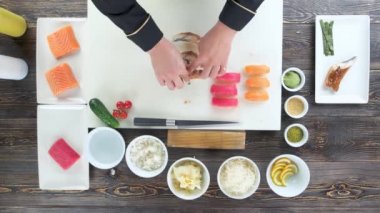 eller hazırlanması sushi Chef.