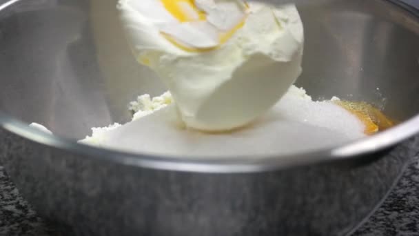 Creme de manteiga ingrediente . — Vídeo de Stock