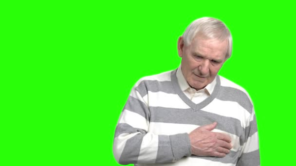 Viejo hombre ataque al corazón . — Vídeos de Stock