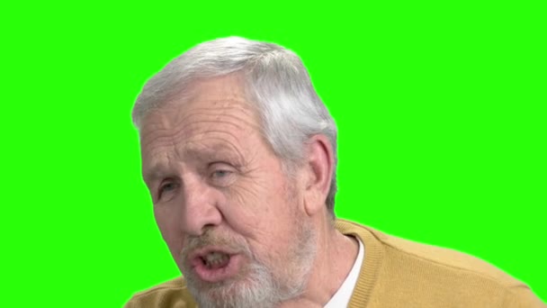 Close up heart attack, green screen. — Stock Video
