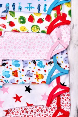 Bebek tulumu topluluğu yakın çekim.