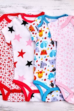 Bebek çocuklar sevimli yumuşak bodysuits.
