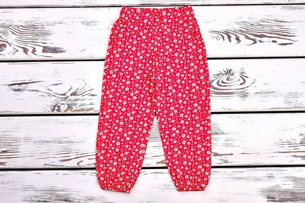 Infant girl summer casual trousers. — Stock Photo, Image