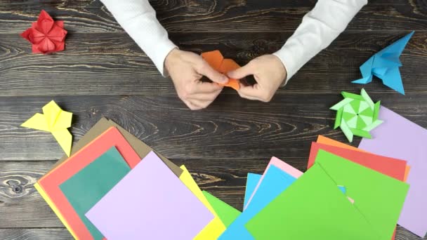 Mann Die Falten Einer Origami Fuchs