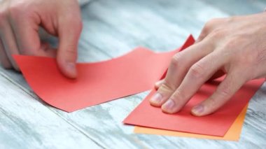 Adam oluşturma origami yakın çekim.