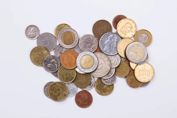Högen av mynt insamling. — Stockfoto
