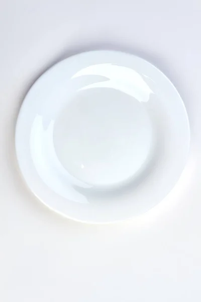 White empty plate on white background. — Stock Photo, Image