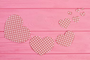 El yapımı kalpleri ve kopya alanı kümesi.