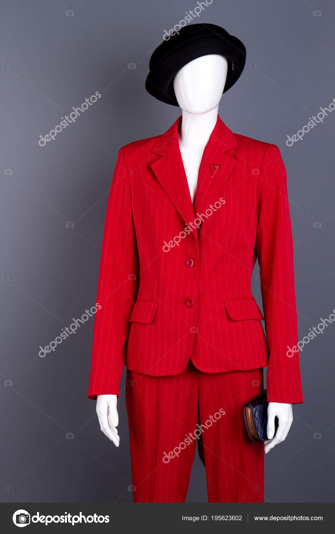 ladies red suit
