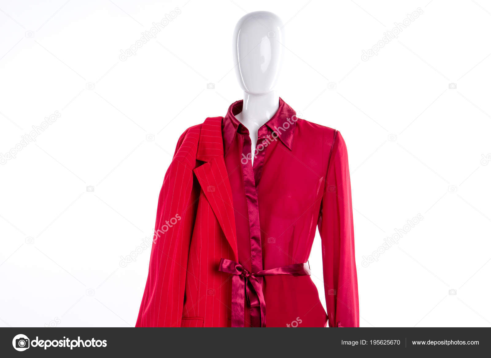 red elegant blouse