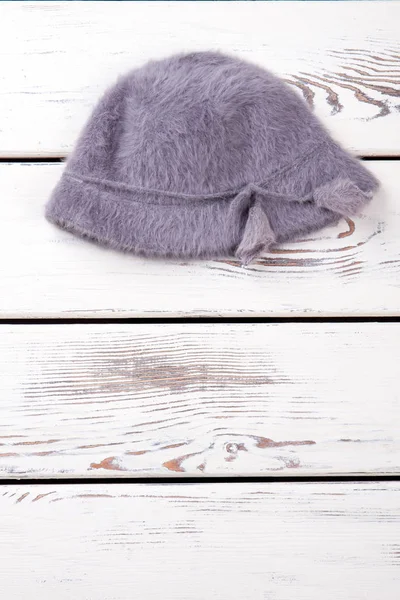 Sombrero de invierno femenino, espacio para copiar . — Foto de Stock