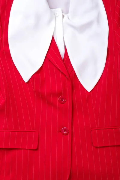 Primo piano blazer rosso femminile . — Foto Stock