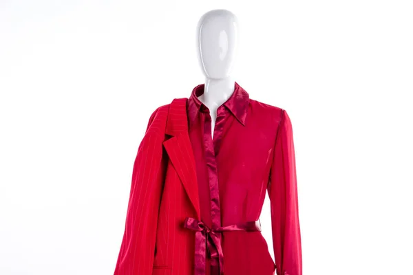 Красная блузка и блейзер . — стоковое фото