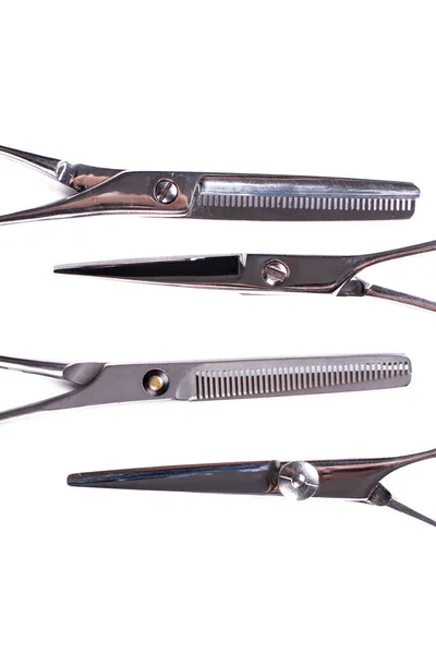 Hairdressing scissors, top view. — Stock Photo, Image