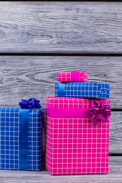 Natale scatole regalo sfondo . — Foto Stock