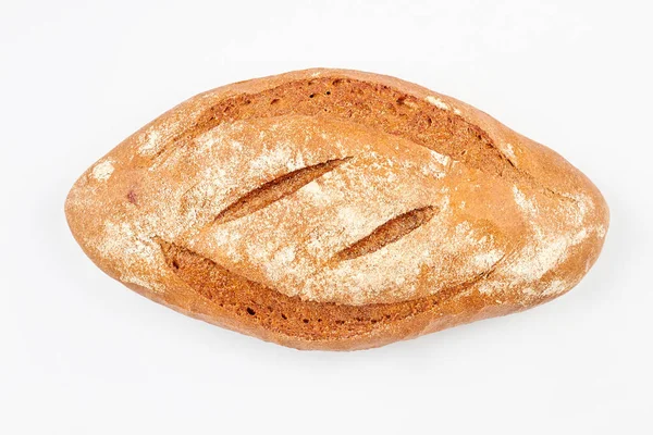 Bochenek chleba izolowany na białym tle. — Zdjęcie stockowe