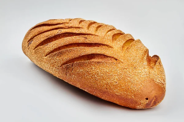 Pão francês em fundo branco . — Fotografia de Stock
