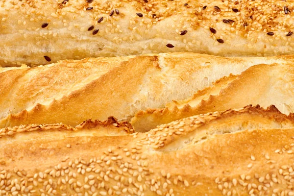 Texture di baguette francesi croccanti . — Foto Stock