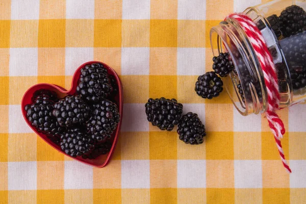 Blackberry love concept. — Stock Photo, Image