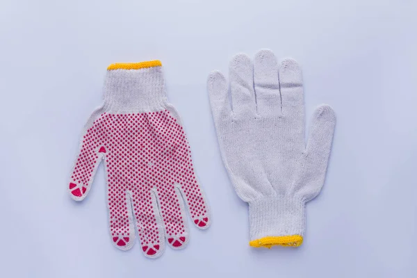Paire de gants de travail en coton . — Photo