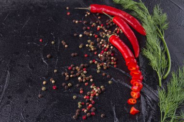 Doğranmış capsicum Annuum.