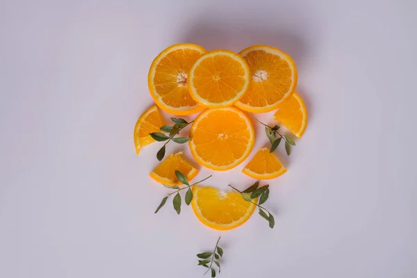 Jeruk segar jeruk jeruk buah dengan daun . — Stok Foto