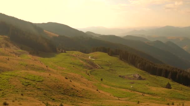 Karpaten berglandschap in de zomer. — Stockvideo
