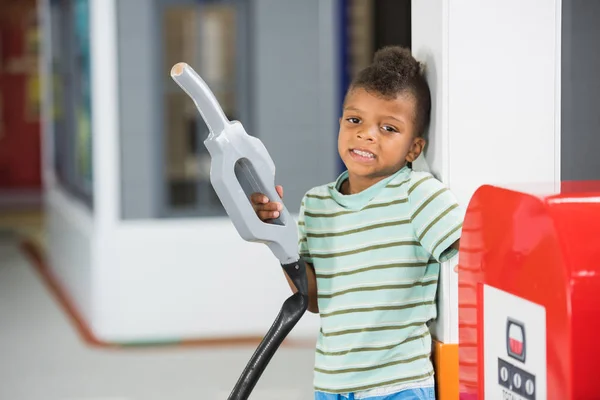 Child boy playing in entertainment center. — Stock Photo, Image