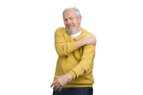 Old man with shoulder pain. — Stock Photo, Image