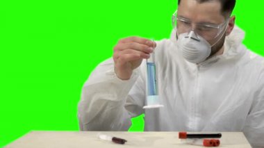 Scientist working hard to find treatment for coronovirus.