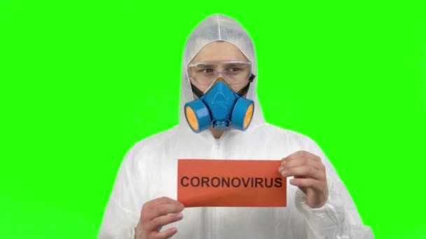 Protecção contra o conceito de coronovírus . — Vídeo de Stock