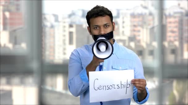 Koncepcja Cencorship in India. — Wideo stockowe