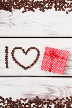 Kahve sürpriz konsepti.