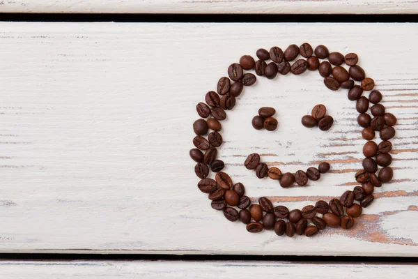 コーヒー豆で作られた笑顔の感情. — ストック写真