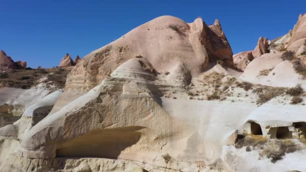 Amazing rock formations at Cappadocia, Turkey. — Stock Video