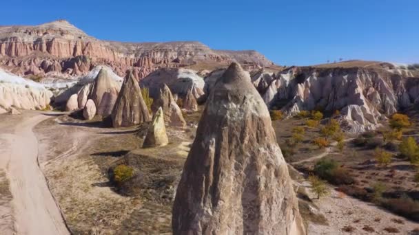 Vista dall'alto della valle del Goreme . — Video Stock