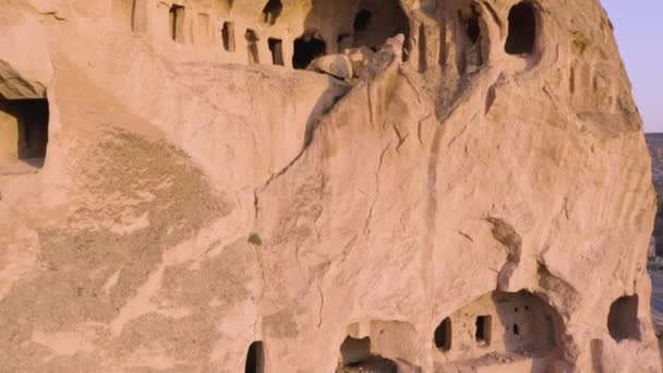 Cappadocia case scogliera vicino . — Video Stock
